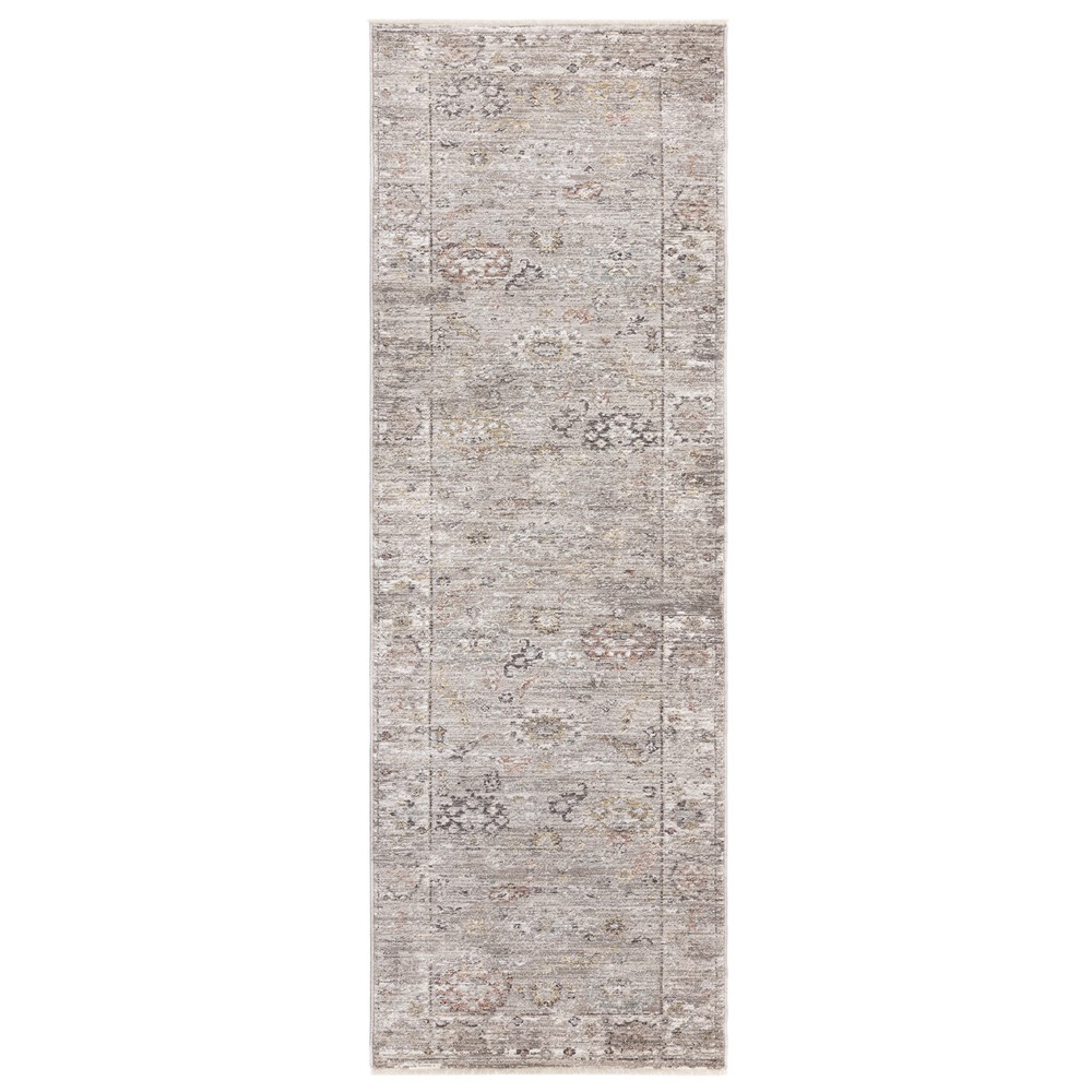 Jasper JA04 Traditional Classic Heritage Runner Rugs in Grey Silver